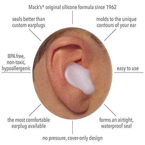 Mack's Pillow Soft Silicone Earplugs - 6 Pair (Pack of 2), Value Pack – The Original Moldable Silicone Putty Ear Plugs for Sleeping, Snoring, Swimming, Travel, Concerts and Studying White — view 2