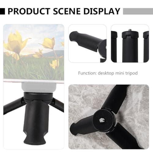 8 Pack Foldable Tabletop Tripod Phone Holder with 1/4 Inch Screw — view 3