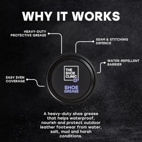 Shoe Clinic Shoe Grease | Leather Conditioner & Waterproofing for Shoes & Boots | Softens, Conditions & Helps Prevent Cracking | Hiking, Walking & Work Boot Care | 85g — view 3