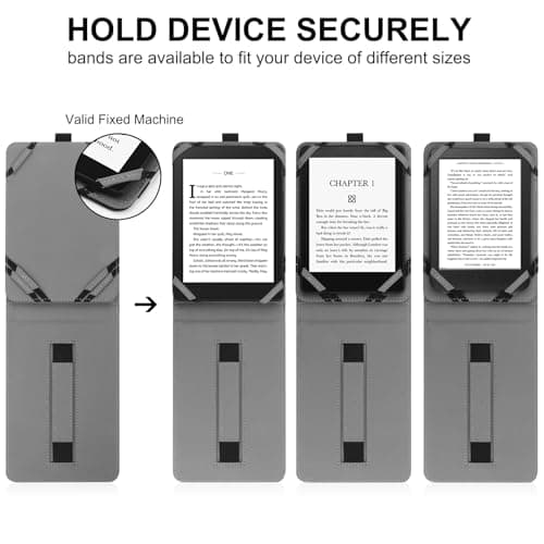 VOVIPO Universal Protective Case for 6" 6.8" 7" kindle paperwhite eReaders, Folio Stand Cover with Handstrap Compatible with kindle paperwhite/Kobo/Tolino/Pocketook/Sony 6/6.8/7 inch-Butterfly — view 5