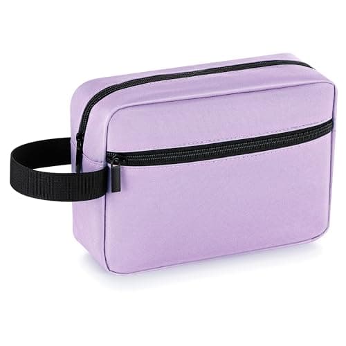 Elviros Travel Toiletry Bag for Women and Men, Lightweight Makeup Bag Hanging Dopp Kit with Shaving Compartment Cosmetic Organizer Small Tool Bag Travel Essentials, Gifts for Women, Lavender Purple
