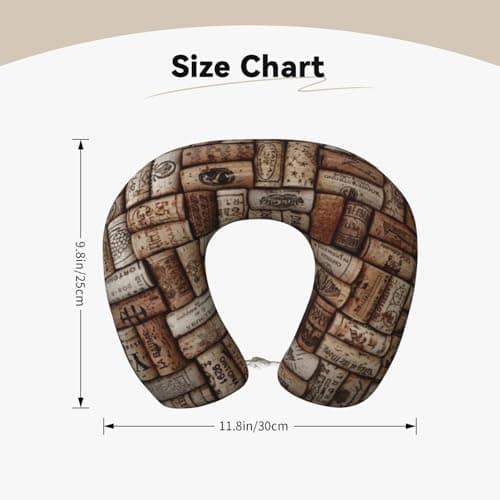 FEYUNYAN Memory Foam U-Shaped Pillow For Travel, Office & Car, Wine Cork, Lightweight Comfort, Ergonomic Support Neck Pillow For Airplane Sleep & Home Use — view 4