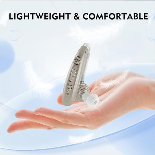 Discoball Rechargeable Sound Enhance Device, Digital Noise Cancelling Headphone, Adjustable Voice Enhance Earphones for Seniors & Adults (Silver,without Bluetooth Function) — view 3