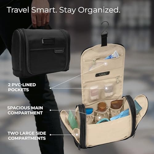 Briggs & Riley Deluxe Hangable Toiletry Kit, Black — view 3
