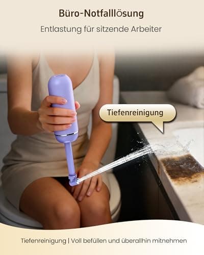 Portable Bidet for Travel & Camping - Manual Squeeze Peri Bottle Handheld — view 6
