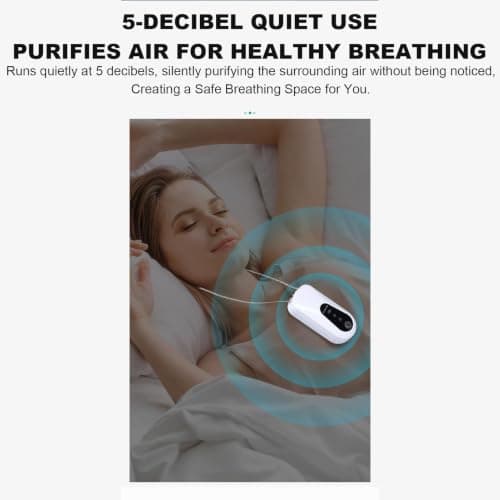Travel Air Purifier Quiet Personal Wearable Type-C Rechargeable Filter — view 4