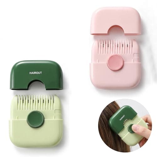 PLUSHCEWT Pack of 2 Split End Remover Comb 6.5 x 7.5 cm ABS Stainless Steel