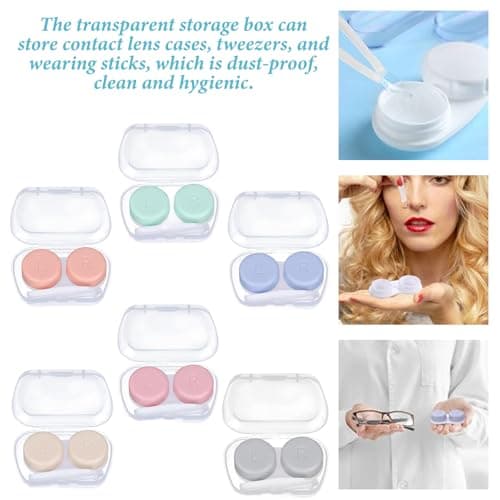 Lumivra 6 Pack Contact Lens Cases – Portable Contact Lens Containers with Secure Lids – Compact Travel Lens Holders – Leak-Proof, Easy to Carry, Assorted Colors for Daily and Travel Use — view 5