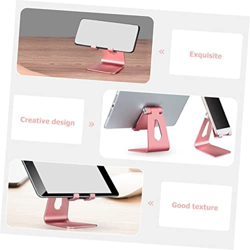 Veemoon Phone Stand Desktop Holder for Smartphones Tablets Compact Folding Design for Home Office and Travel Rose Gold — view 3