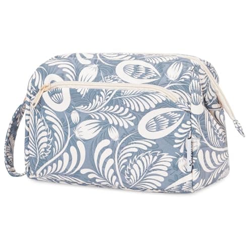 Narwey Makeup Bag, Travel Toiletry Bag, Wide-Open Wash Bag for Women
