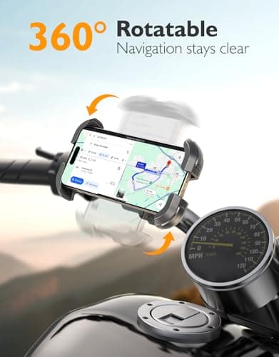 Rolgno Bike Phone Holder, [Vibration Damper] Motorbike Phone Holder — view 5