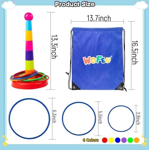 WOFEU Ring Toss Game for Kids Garden Games — view 2