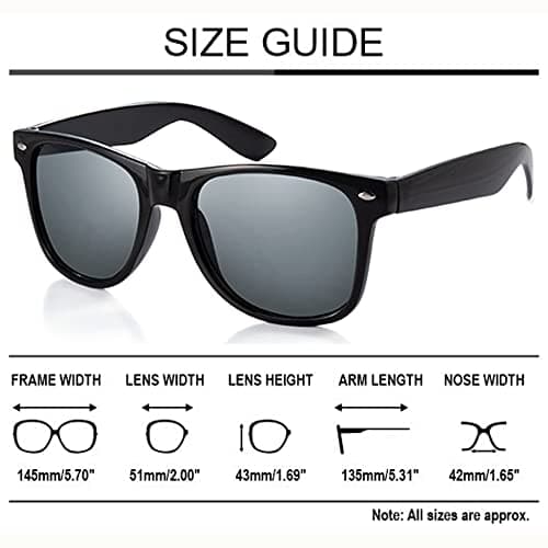 Komonee Drifter Sunglasses UV400 Protection Matt Black Classic Style Retro Sun Shades Eye Glasses Unisex For Men Women Cycling Sports Fishing Travel – Lightweight Frame Fashion Eyewear Outdoors — view 5