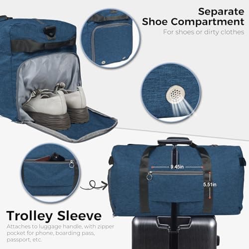 Fmeida 65L Foldable Travel Duffle Bag Waterproof Holdall Luggage Bags — view 5