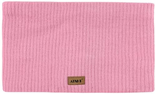 ATNKE Winter Warm Neck Gaiters Thicken Windproof Scarves Dust Face Mask Ski Circle Double Layer Fleece Lined Knit Scarf Gifts for Men and Women/Pink — view 2