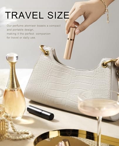 BRARIOS Perfume Atomiser Refillable, Travel Size Portable Atomiser Spray,Mini Empty Perfume Bottle,Leak Proof Cologne Dispenser for Women and Men,5ml(J-Rose Gold) — view 5