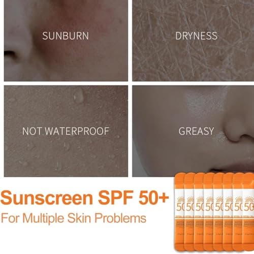 20-Pack Mini Travel Size Sunscreen & Sun Cream SPF 50+,Mini Sun Cream for Face & Body,Natural Face Sunblock,Sun Protection Waterproof & Non-Greasy,Factor 50 Suncream,No White Cast,UV Protection — view 4
