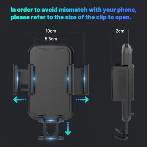 SEEKONE Universal Car Phone Holder Cup Holder Cell Phone Mount — view 4