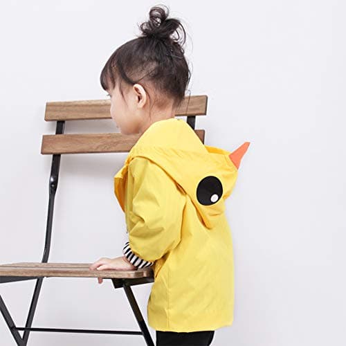 Miyanuby Toddler Baby Boy Girl Outfit Coat Cartoon Lightweight Hoodie Zipper Outdoor Kids Raincoat Windbreaker Jacket — view 4