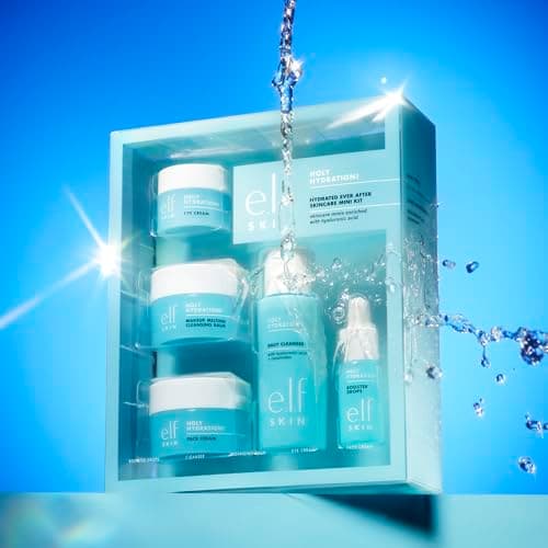 e.l.f. SKIN Hydrated Ever After Skincare Mini Kit, Cleanser, Makeup Remover, Moisturiser & Eye Cream For Hydrating Skin, Airplane-Friendly Sizes — view 2