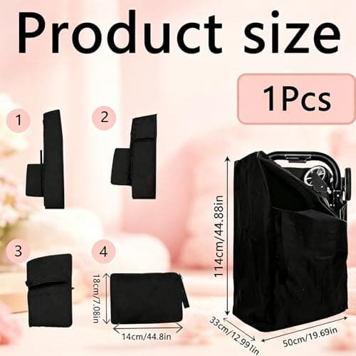 Moxychrony Stroller Bag for Airplane, Large Capacity Pram Travel Bag — view 2