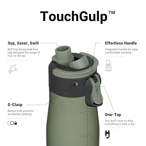 Super Sparrow Water Bottle 1000ml - One-Tap TouchGulp Bottle - Non-Toxic BPA Free - Lightweight & Sustainable Tritan Water Bottles for Sports, Travel, Outdoors — view 2