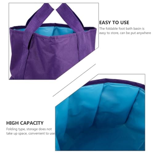Foldable Foot Soak Bucket 15l Oxford Cloth Peva Portable Handles — view 3