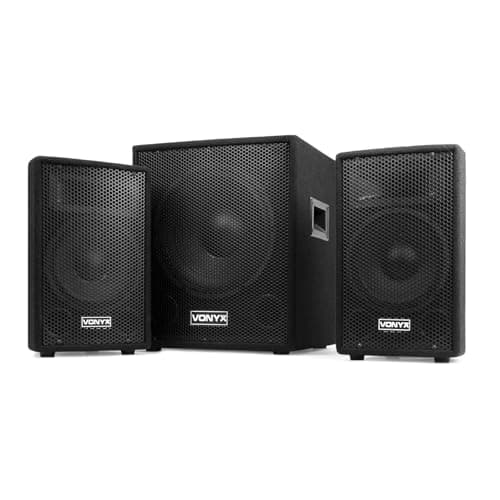 Vonyx VX0812BT 2.1 Active PA Speaker Kit, 12" Subwoofer, Stands, Bluetooth — view 4