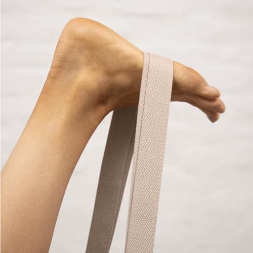 Myga Yoga Blocks & Strap Set - 2 High Density Foam Bricks and Metal D Ring Belt for Yoga, Pilates and Fitness - Support and Deepen Poses, Non-Slip and Lightweight for Home & Gym (Blush) — view 4