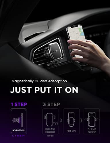 LISEN Magnetic Phone Holder for Cars Air Vent Mobile Phone Holder Magnetic — view 6