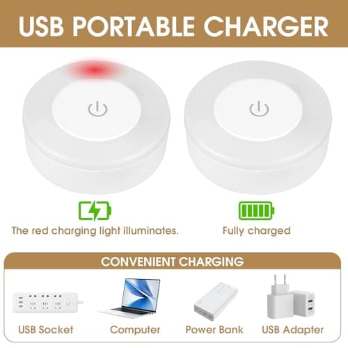 Rechargeable Night Light Portable LED Touch Light with 3 Colour Modes — view 5