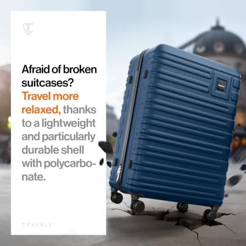 Polycarbonate XL Suitcase Large 77cm - 158cm Linear Dimensions - 20kg Suitcase Including TSA Lock, Hard Shell, Travel Case — view 2
