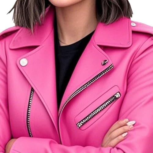 Faux Leather Jacket Women, Vegan Jackets Biker Motocycle Coat Zip Up Winter Outfits Clothes Y2k Tops 2025 — view 3