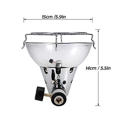 Portable Camping Gas Heater, Mini Tent Heater, Stainless Steel Camping Tent Warm Cover Backpacking Camping Warmer with Adjustable Stand and Storage Bag for Outdoor Winter Warmth Tent Picnic Hiking BBQ — view 6
