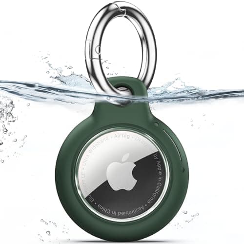 TNSNK for AirTag Holder Keyring, 1 Pack,Dark Green