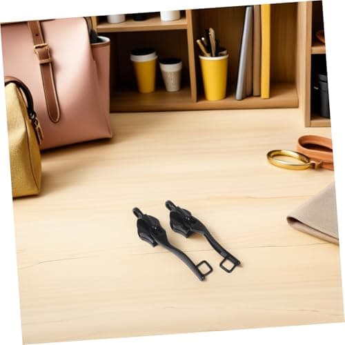 ELAYARD 5 Pairs Alloy Zipper Pull Replacement for Luggage and Backpacks Black Tabs with Single Lock Anti-Theft Secure Repair Kit for Suitcases and Bags — view 6