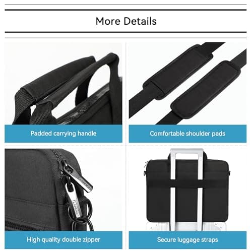 LANDICI 360°Protective Laptop Bag 15.6 Inch with Shoulder Strap — view 4