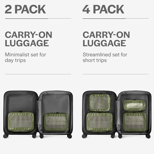 Aerotrunk Compression Packing Cubes for Travel, 2-Pack, Olive — view 4
