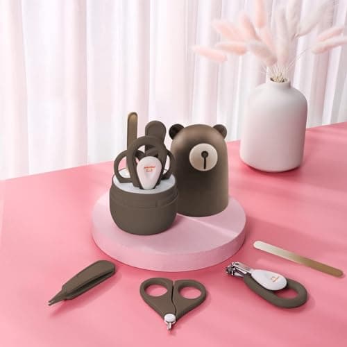 Baby Nail Clippers Set with Cute Case, Infant Fingernail and Toenail File Kit for Newborn Manicure and Pedicure, New Mom Grooming Gift — view 2