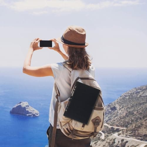 Lixada 10W High Power Paper Shaped Mini Portable Monocrystalline Silicon Solar Panel Charger USB Port for Cell Phone Camping Riding Climbing Travel Outdoor Activity — view 5