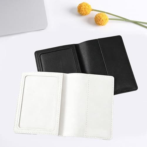 2 Pcs PU Leather Passport Holder Passport Cover Envelope Bag Travel Wallet for Passport and Tickets Boarding Pass, ID Cards, Credit Cards, Slim Passport Wallet for Men and Women — view 3
