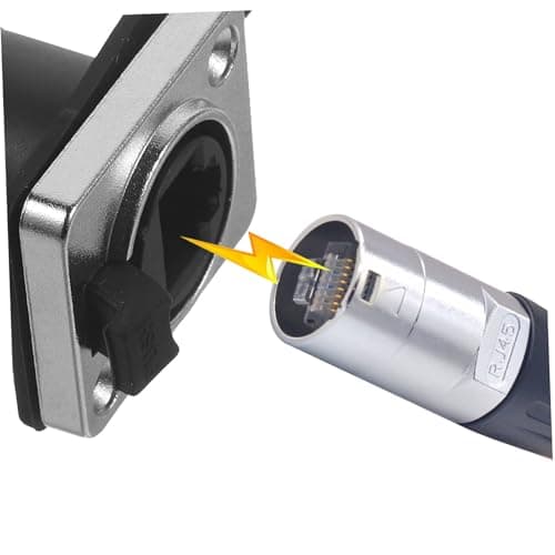 Rj45 Bulkhead Connector 90 Degree Splashproof Network Extension — view 5