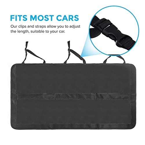 Hillington Car Backseat Storage Bag With Pockets And Fastening Flip Cover Waterproof Collapsible Foldable Multiple Pockets Shopping Cleaning Tidy Trunk Organiser Kick Mat — view 5