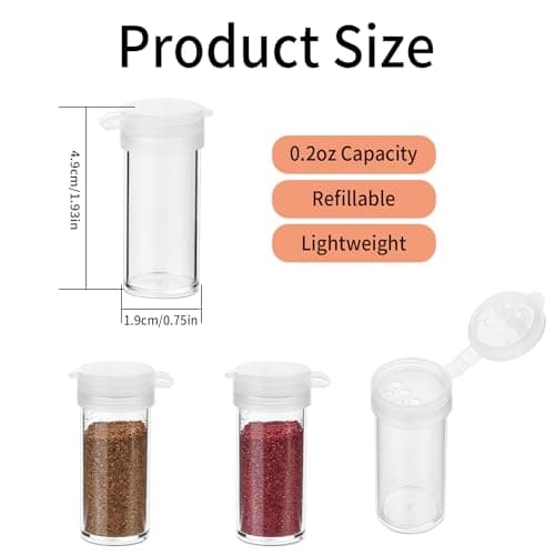 12pcs Mini Travel Salt and Pepper Shakers Set Mini Plastic Pepper Shakers — view 2