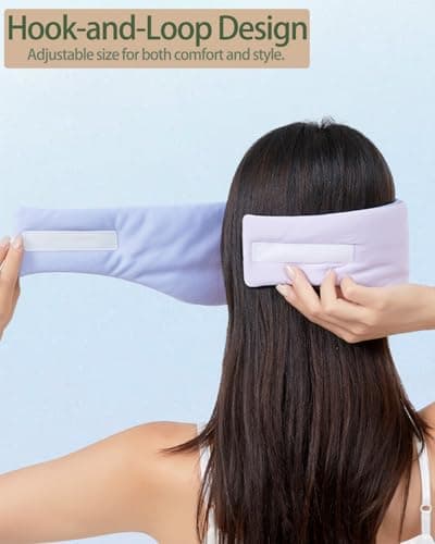 100% Blackout Eye Mask for Sleeping - Sleep Mask with Warm and Cool Dual Sensing - Ultra Soft Sleep Masks - Gifts for Women and Men (Pink) — view 5