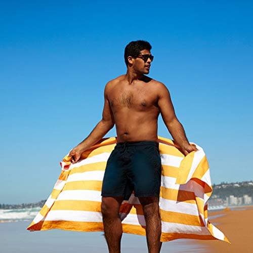 Dock & Bay Quick Dry Beach Towel - Cabana - Ipanema Orange, Large — view 2