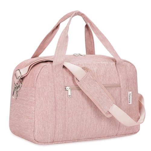 Narwey for Ryanair Cabin Bags 40x30x20 Underseat New Ryanair Travel Duffel Hospital Bag Ryan Air Carry on Luggage Holdall Overnight Weekend Bags for Women and Men 20L (Pink)
