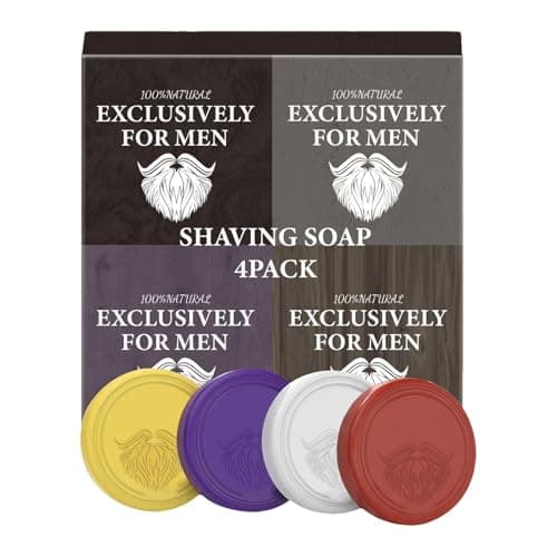 Shave Soap 4 Pieces Long-lasting Fragrance Rich Lather Soap
