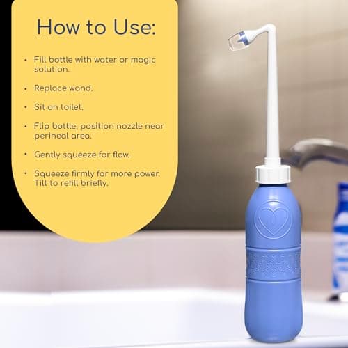First Days Maternity, XL Peri Bottle - Portable Bidet - Handheld Travel Perineal Wash Bottle - 650ml - Hygiene and Postpartum Essential — view 6