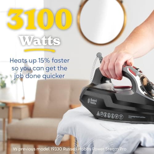 Russell Hobbs Steam Iron, 3100W, 210 g and min Extra Steam Boost, 350ml — view 2